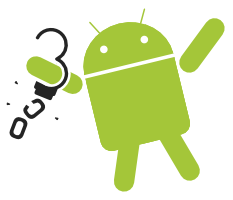Robot Android liberato