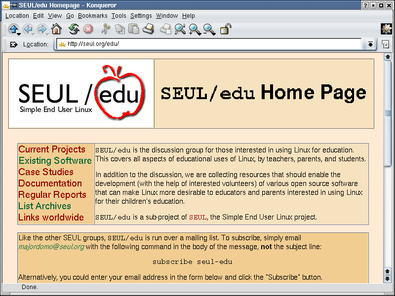 Screenshot 3: The homepage of SEUL/edu