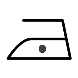 Iron at a low temperature (110°C).