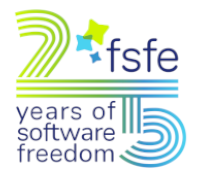 Logo of FSFE 25